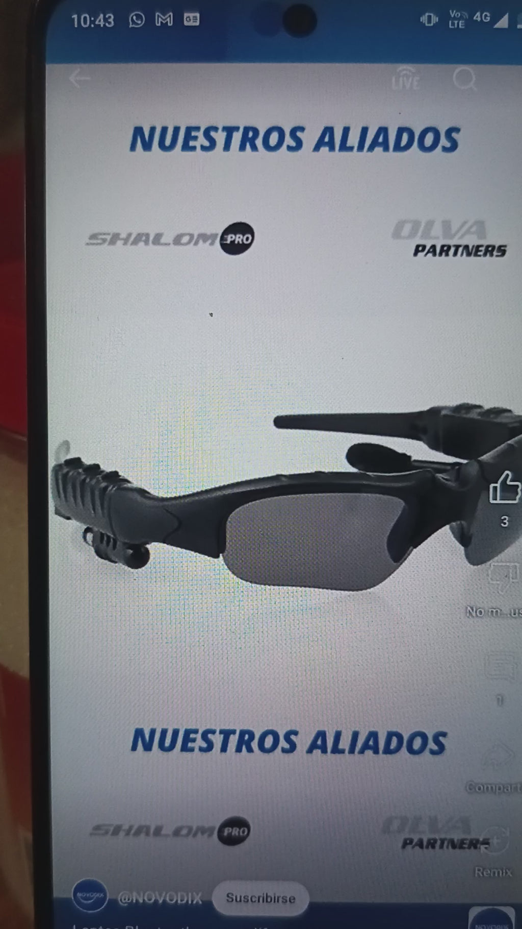 Lentes Bluetooth Con Audifonos