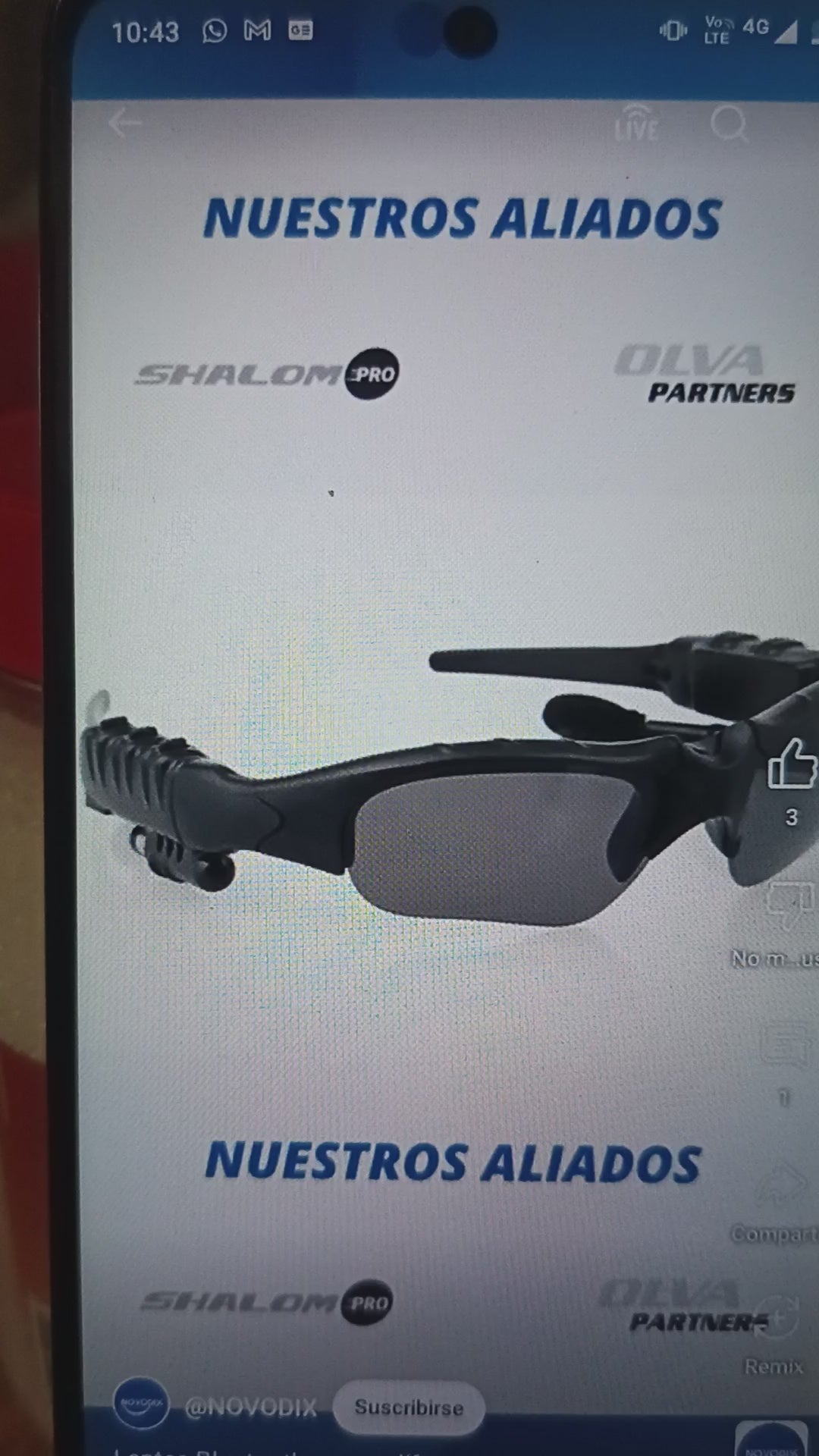 Lentes Bluetooth Con Audifonos