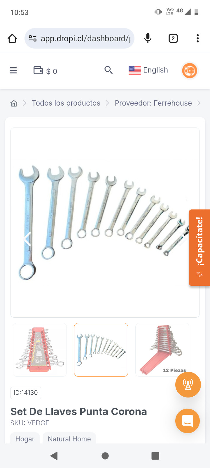 Set De Llaves Punta Corona