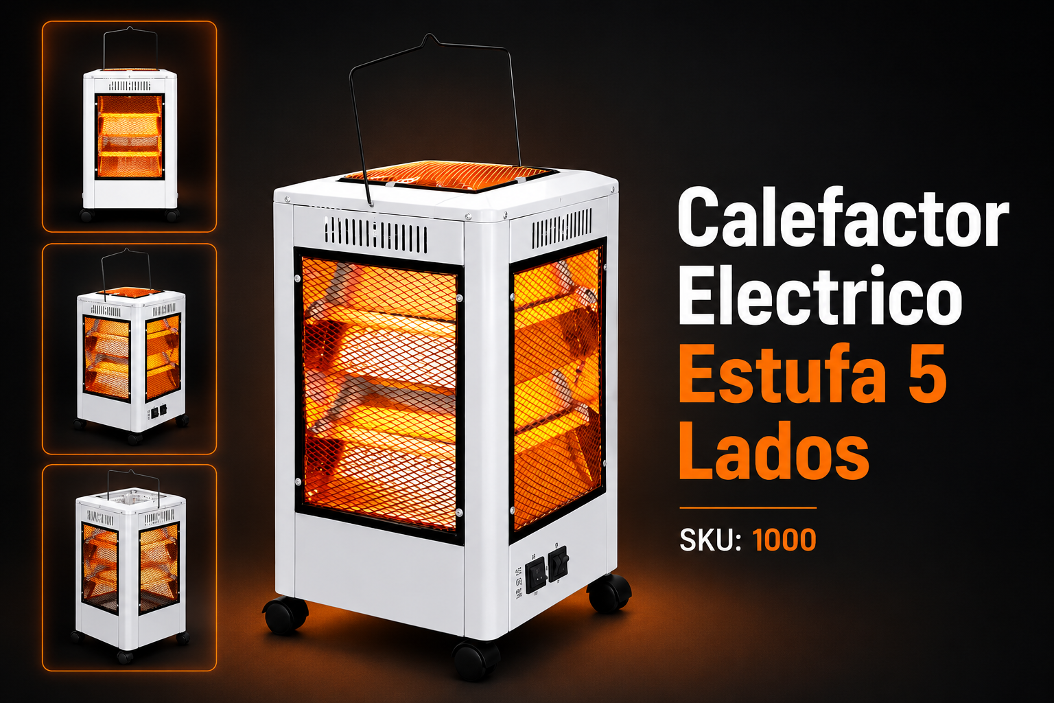 Calefactor Electrico Estufa 5 Lados