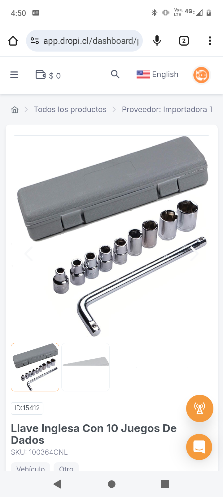 Llave Inglesa Con 10 Juegos De Dados