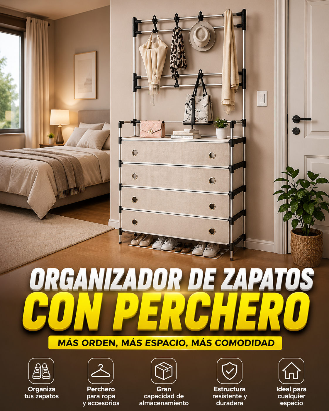 Organizador Zapatos Con Perchero