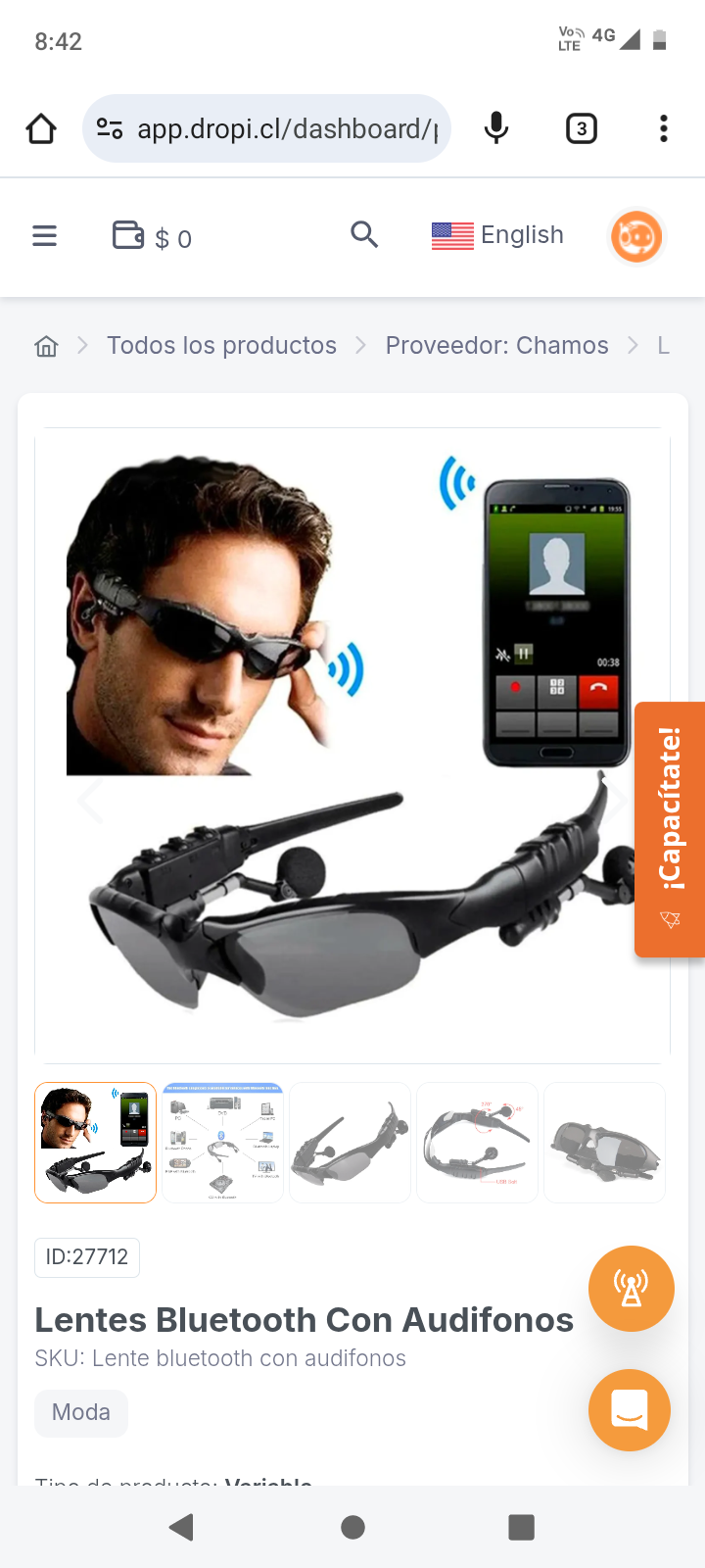 Lentes Bluetooth Con Audifonos