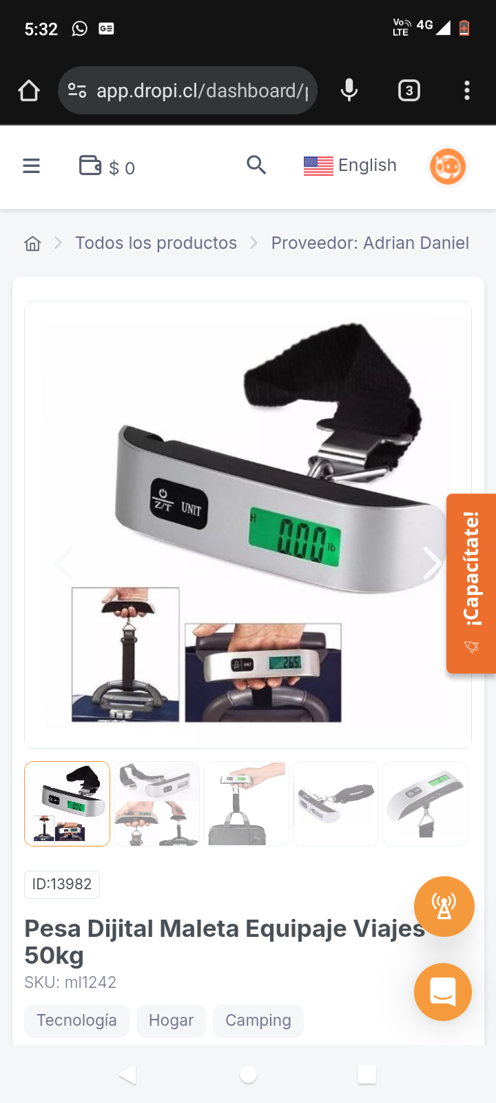 Pesa Dijital Maleta Equipaje Viajes 50kg
