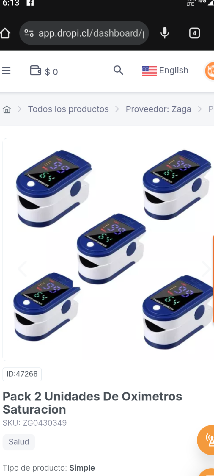 Pack 2 Unidades De Oximetros Saturacion