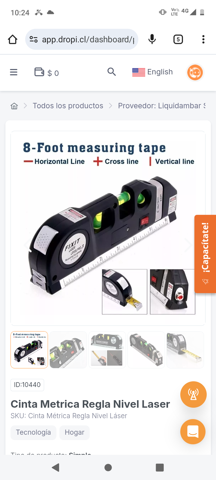 Cinta Metrica Regla Nivel Laser