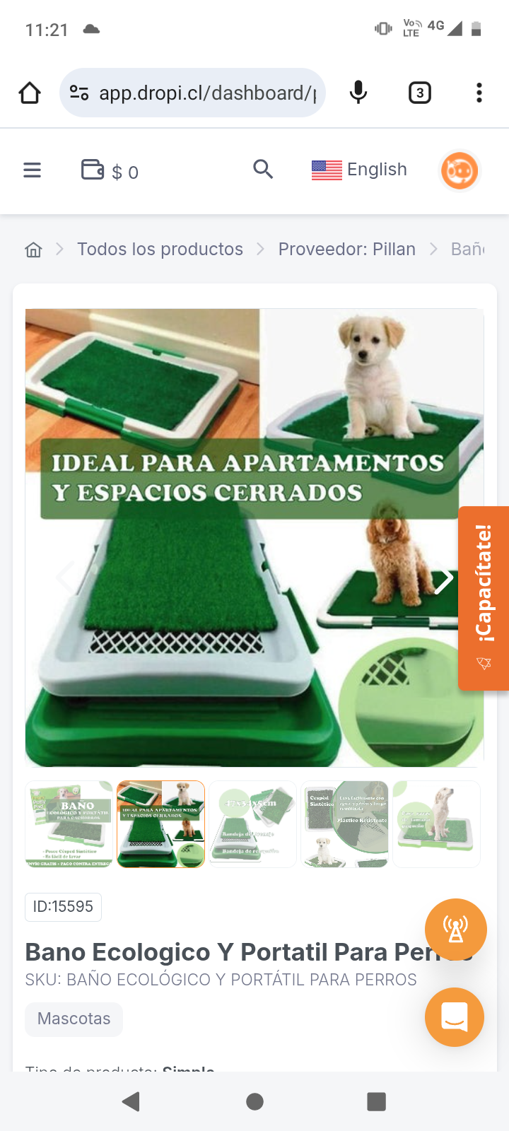 Bano Ecologico Y Portatil Para Perros