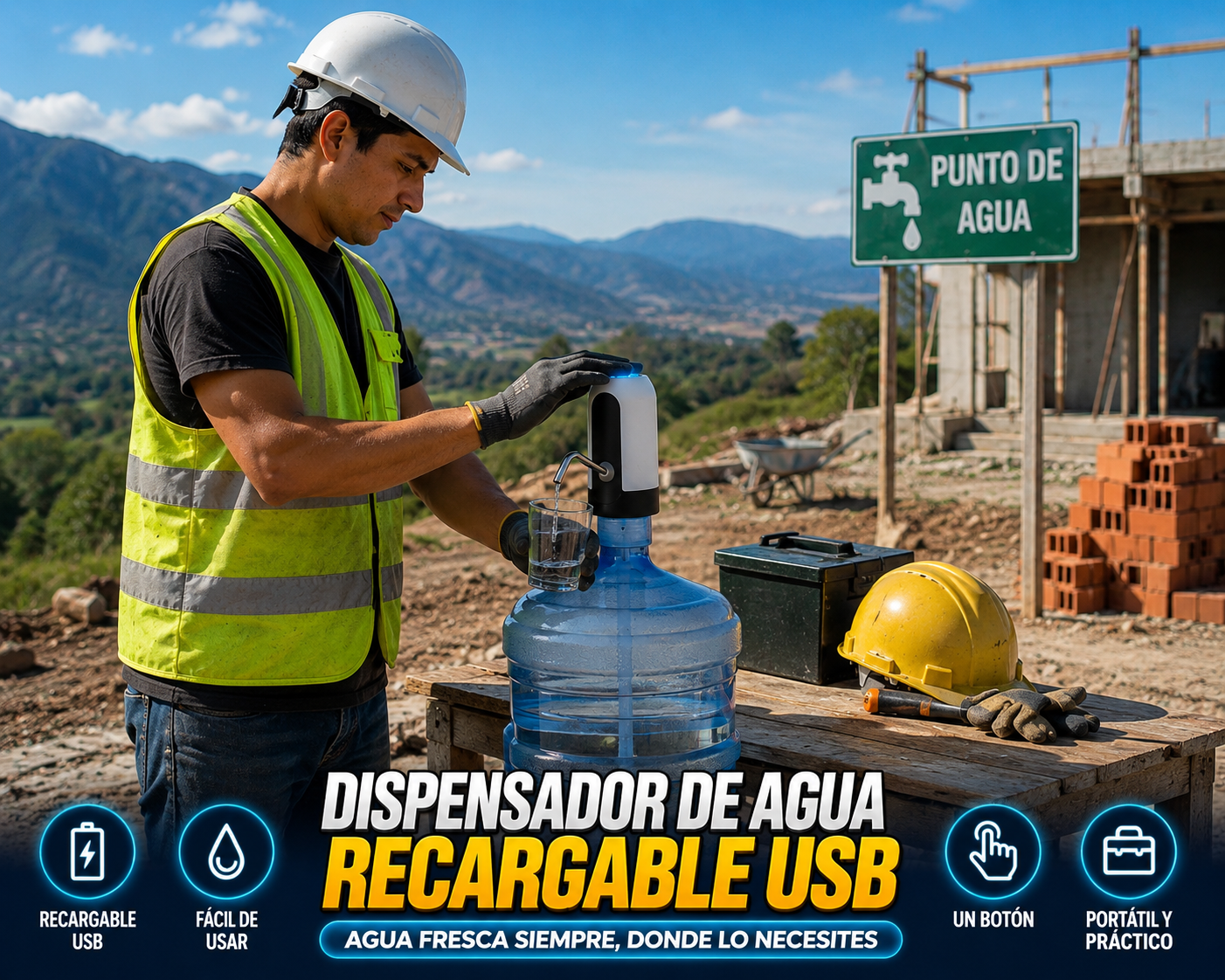 Dispensador De Agua Recargable Usb