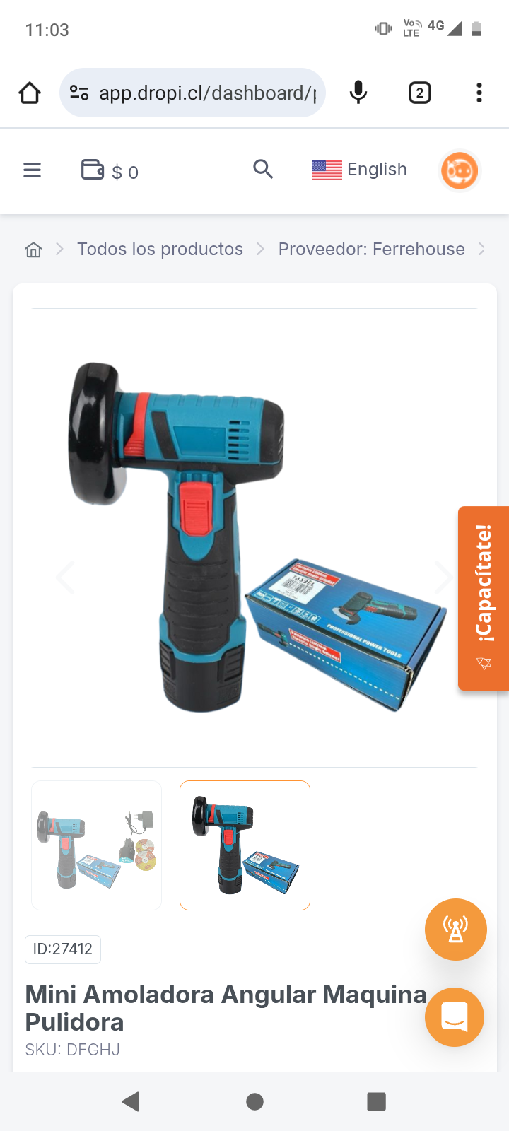 Mini Amoladora Angular Maquina Pulidora