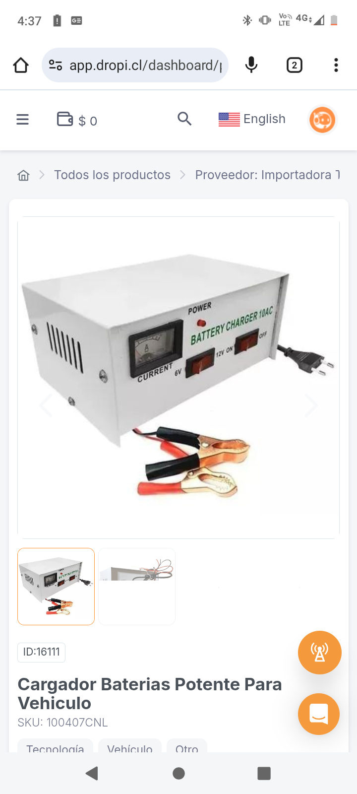Cargador Baterias Potente Para Vehiculo
