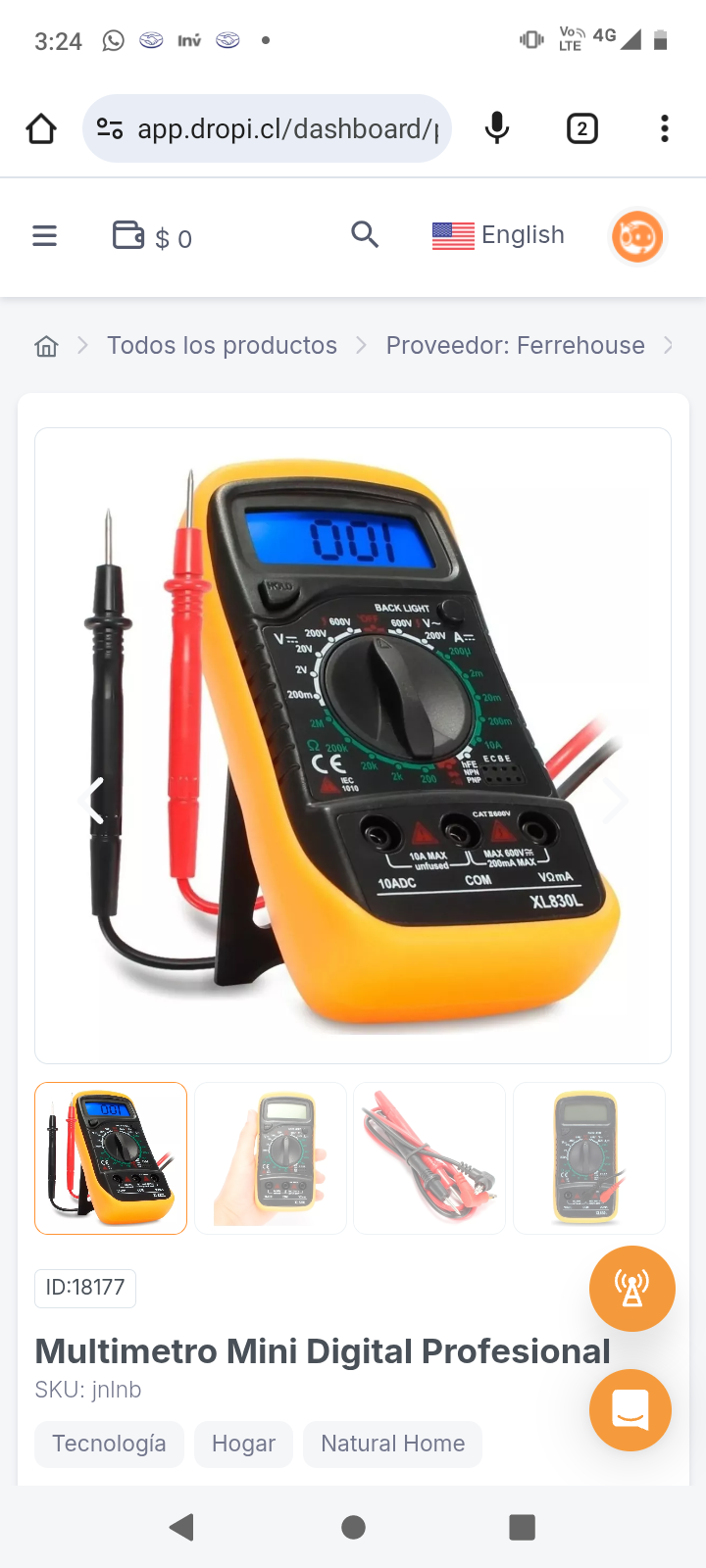 Multimetro Mini Digital Profesional