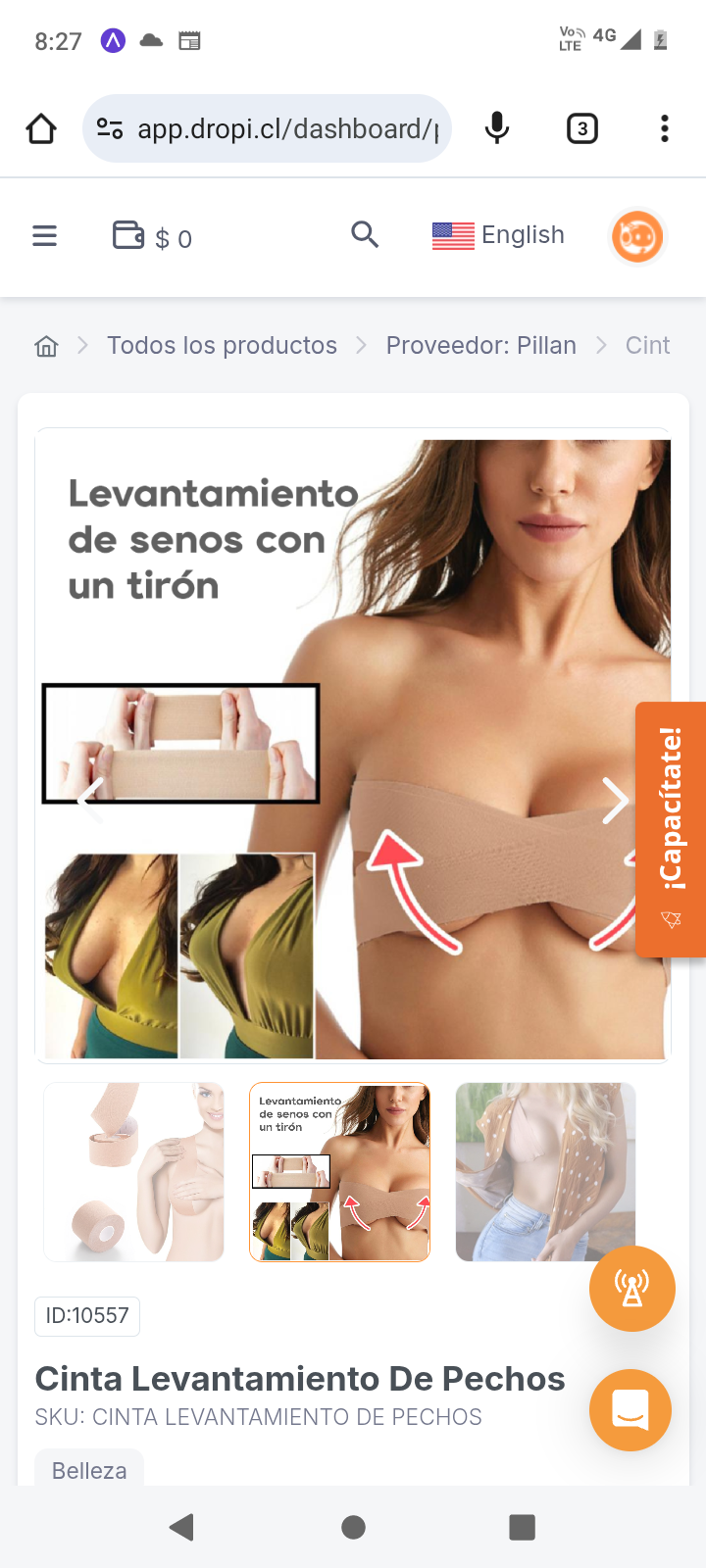 Cinta Levantamiento De Pechos