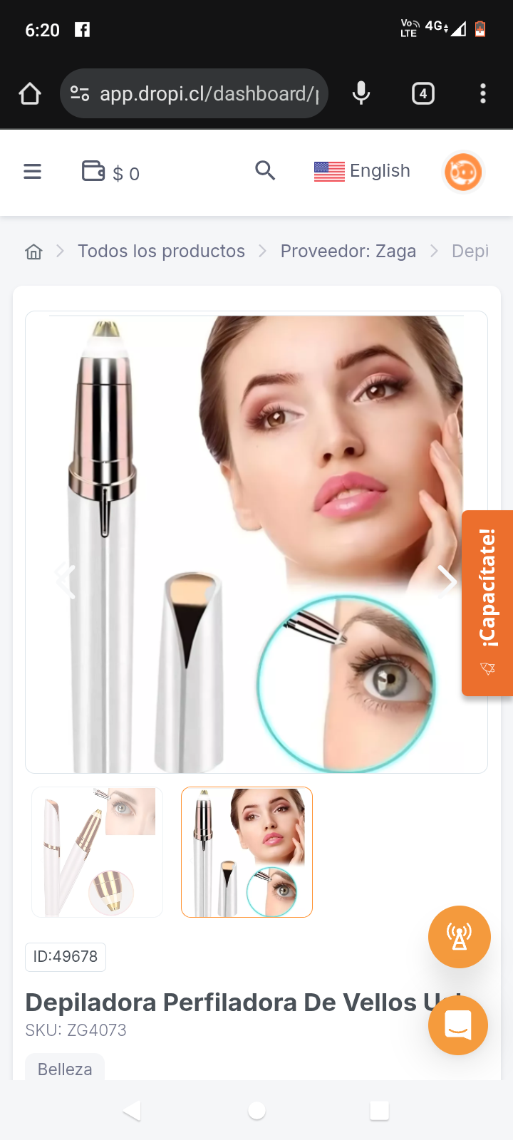 Depiladora Perfiladora De Vellos Usb