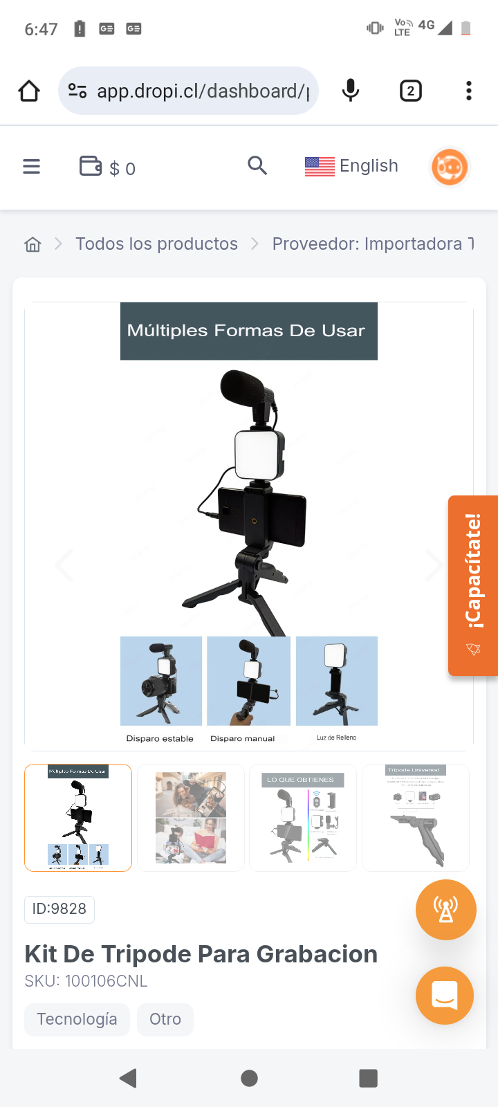 Kit De Tripode Para Grabacion