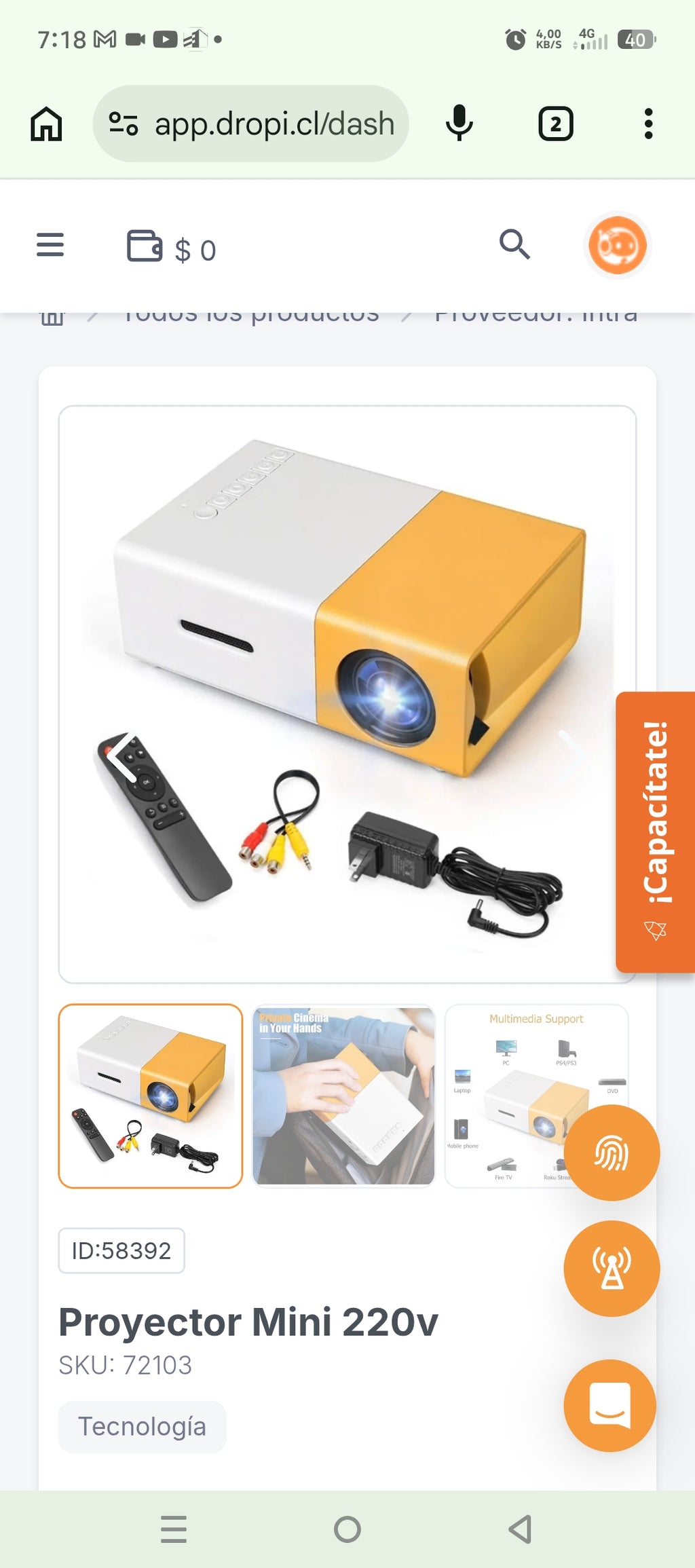 Proyector Mini 220v