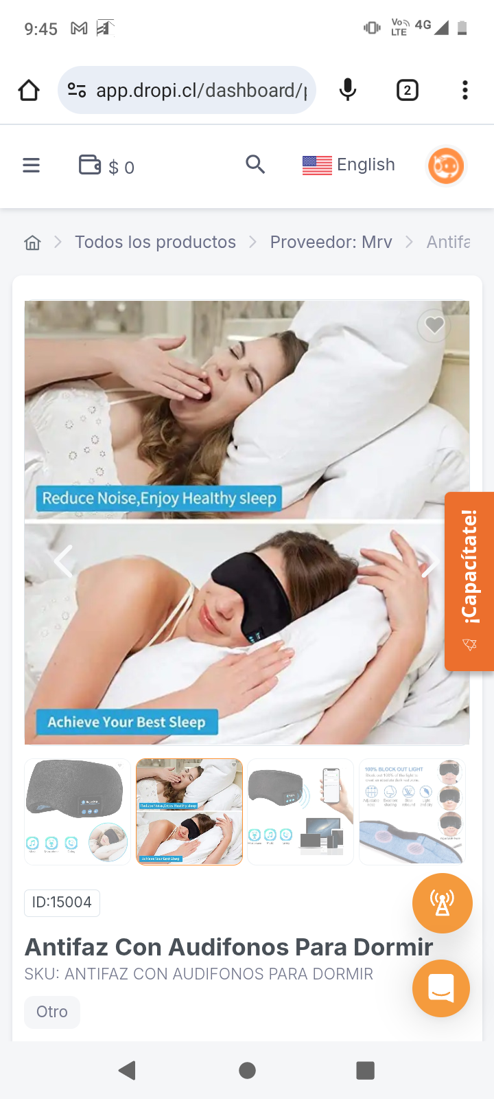 Antifaz Con Audifonos Para Dormir