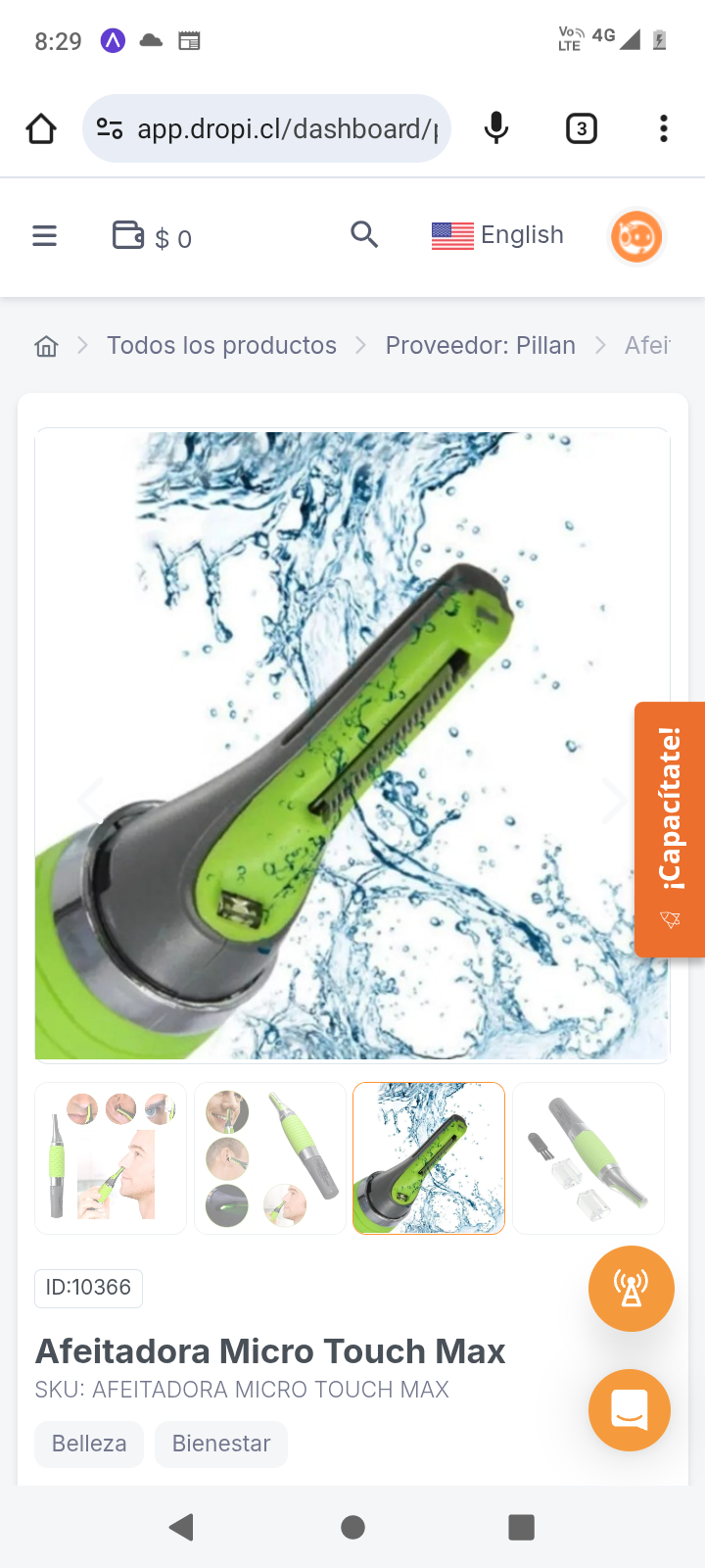 Afeitadora Micro Touch Max