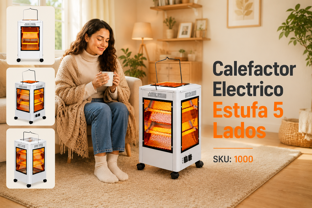 Calefactor Electrico Estufa 5 Lados