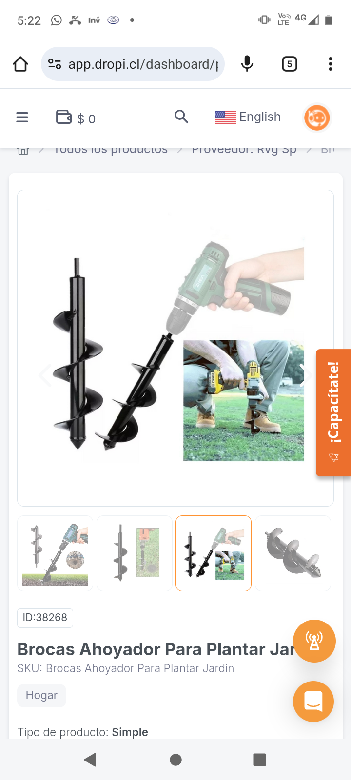 Brocas Ahoyador Para Plantar Jardin