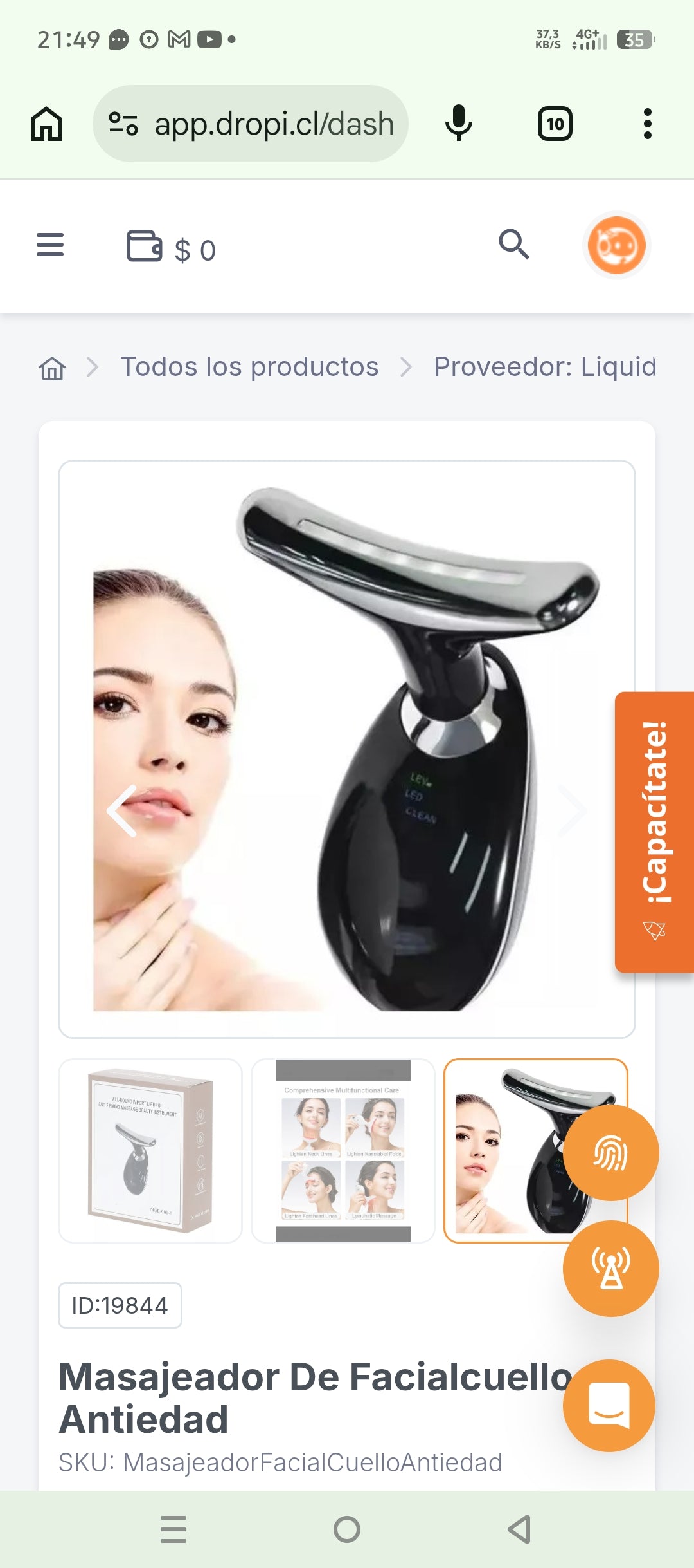 Masajeador De Facialcuello Antiedad