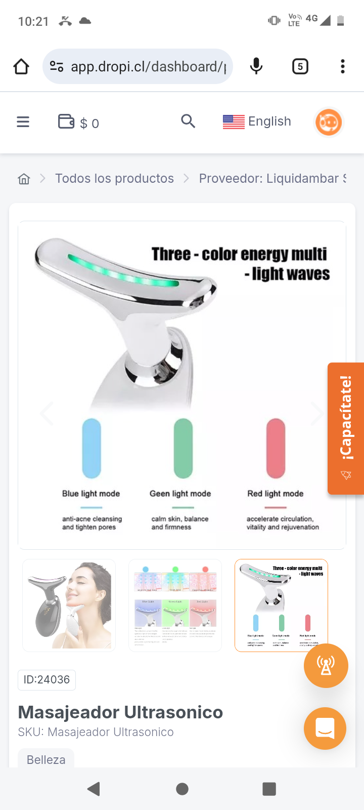 Masajeador Ultrasonico