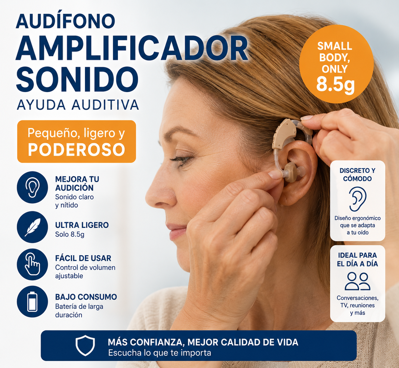 Audifono Amplificador Sonido Ayuda