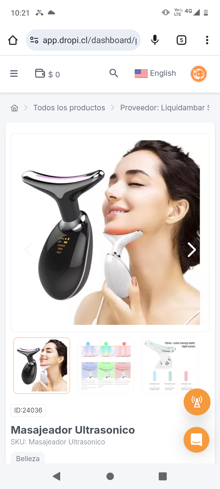 Masajeador Ultrasonico