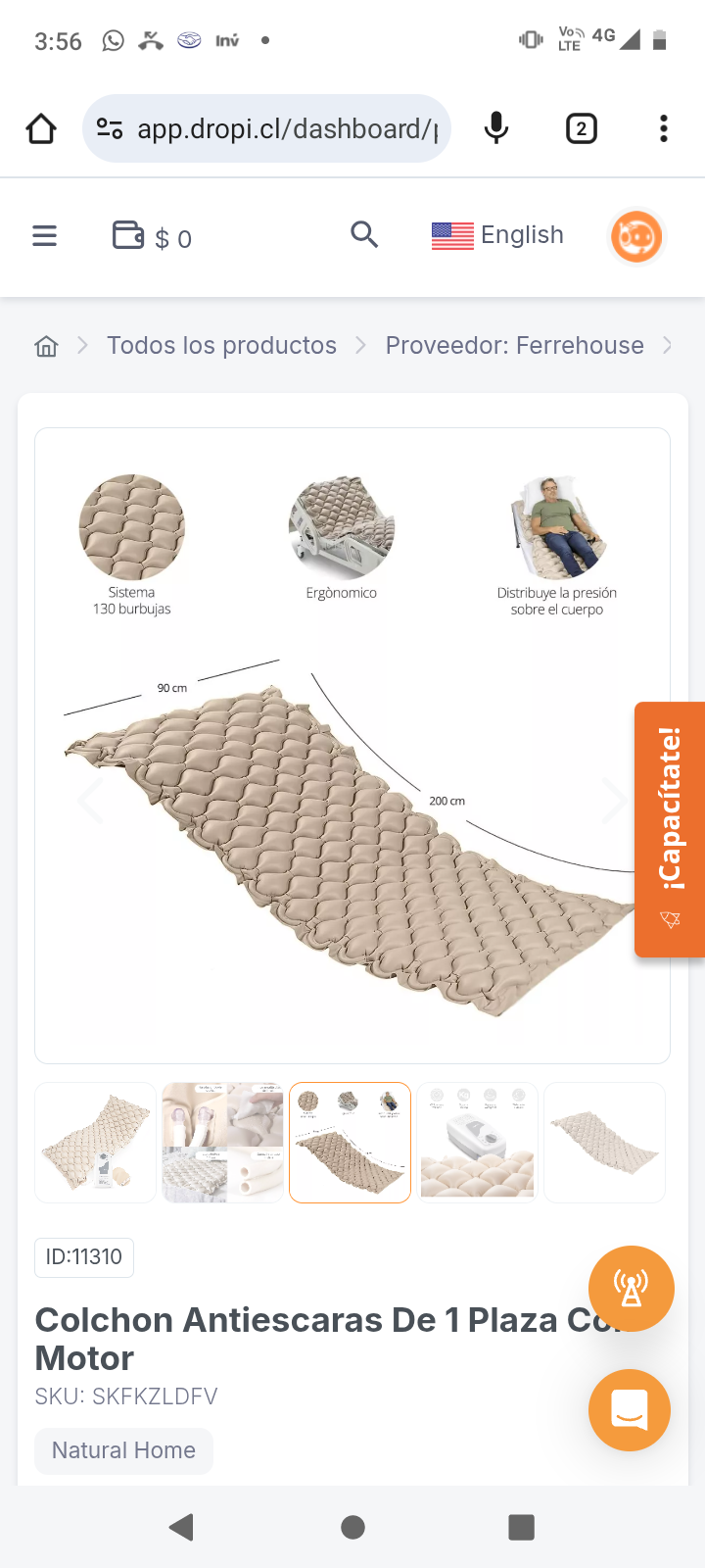 Colchon Antiescaras De 1 Plaza Con Motor