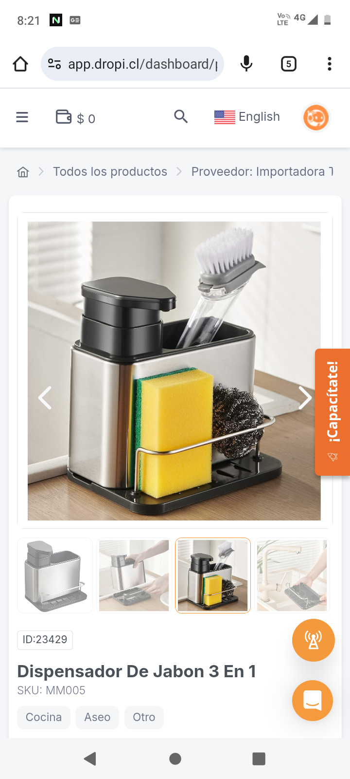 Dispensador De Jabon 3 En 1