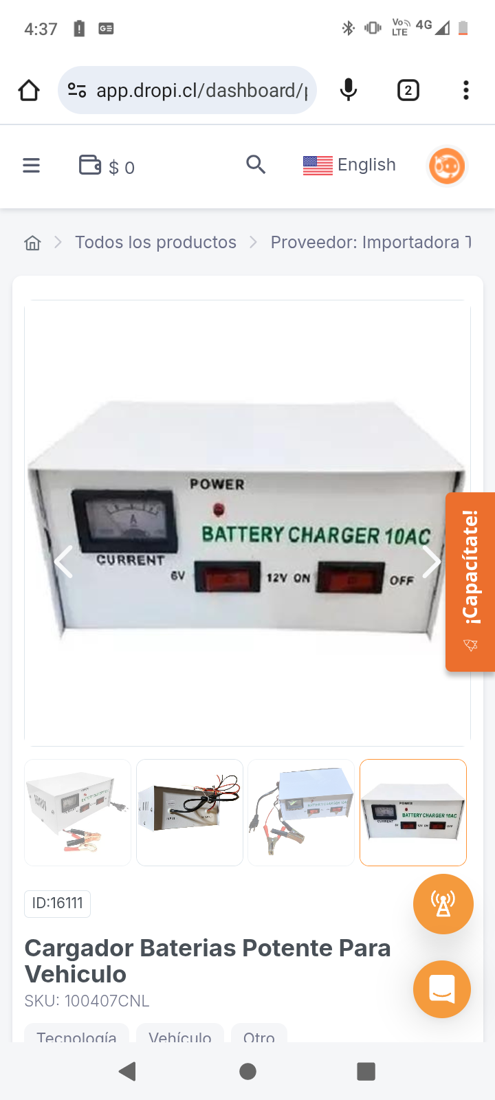 Cargador Baterias Potente Para Vehiculo