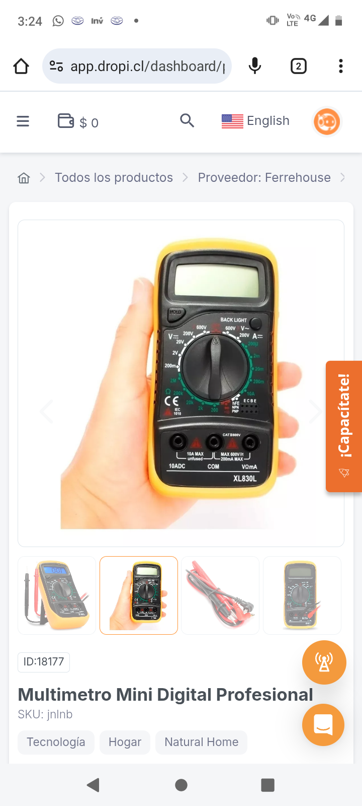 Multimetro Mini Digital Profesional