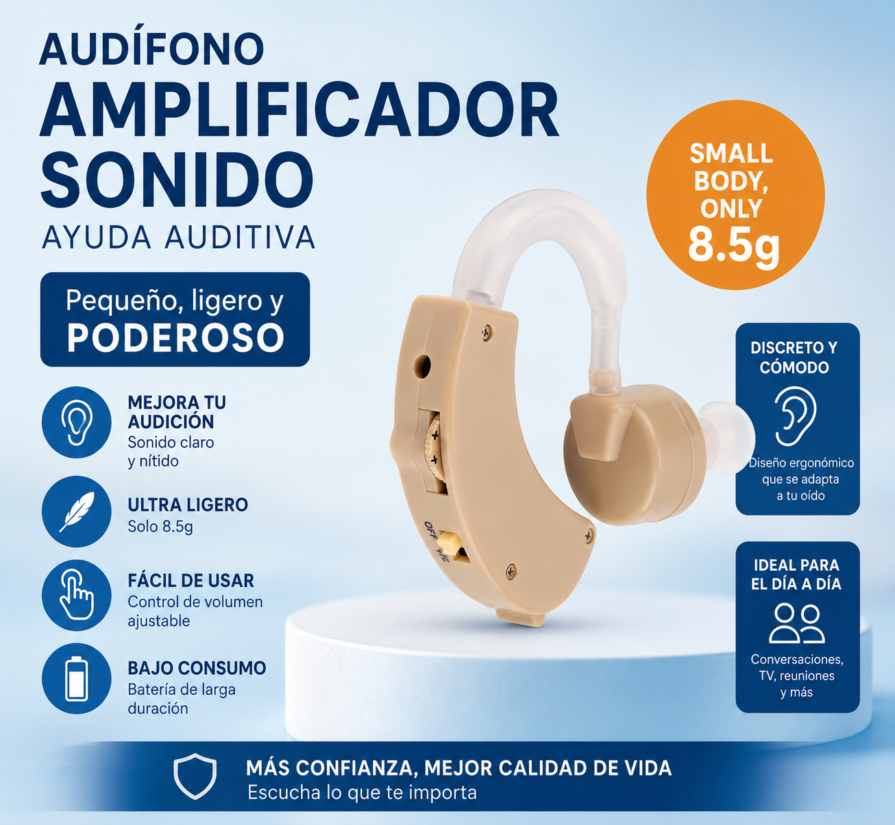 Audifono Amplificador Sonido Ayuda