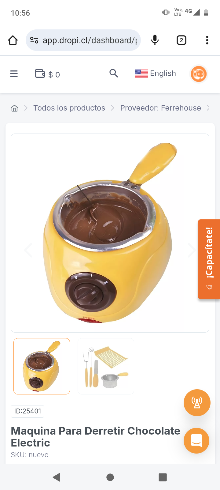 Maquina Para Derretir Chocolate Electric