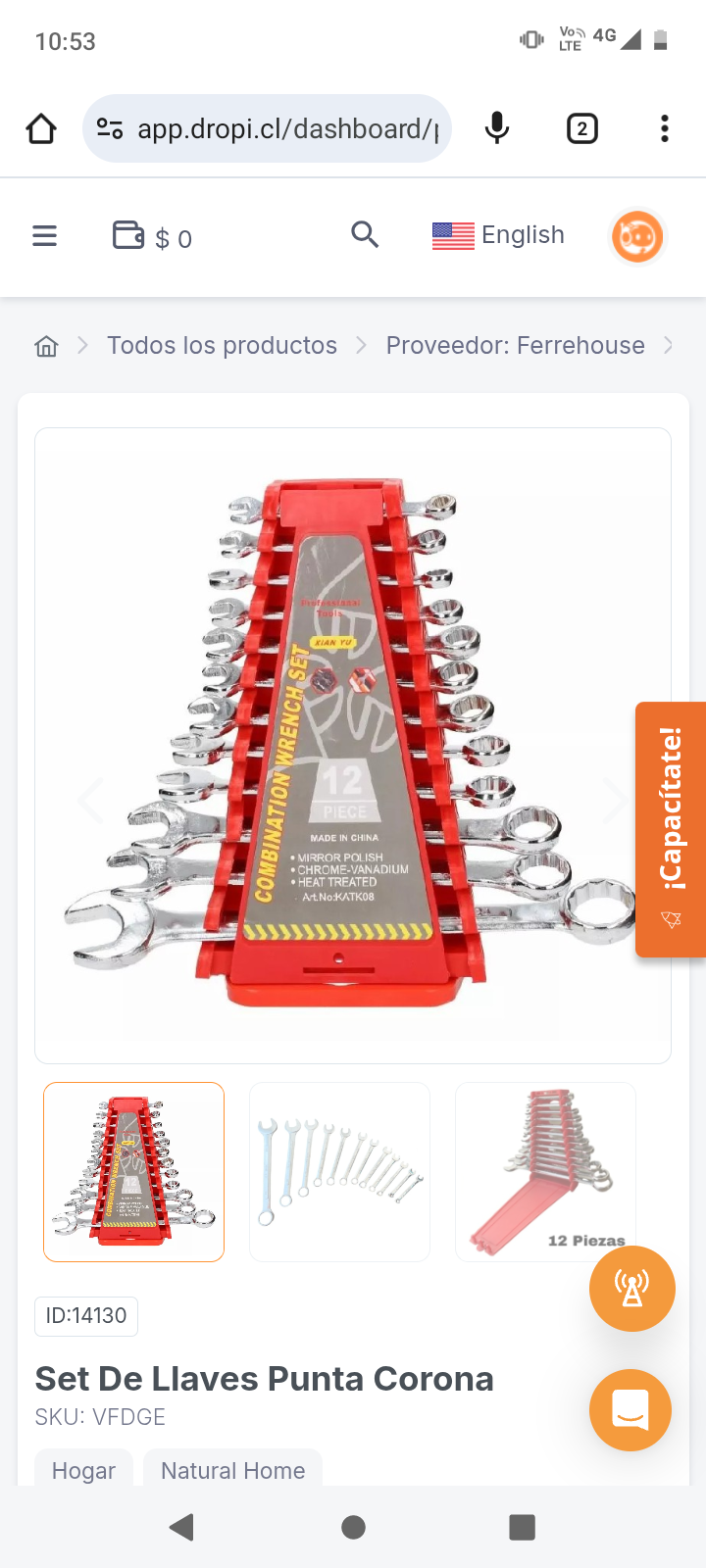 Set De Llaves Punta Corona