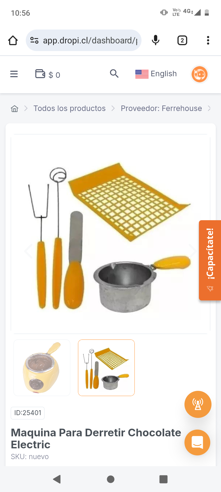 Maquina Para Derretir Chocolate Electric