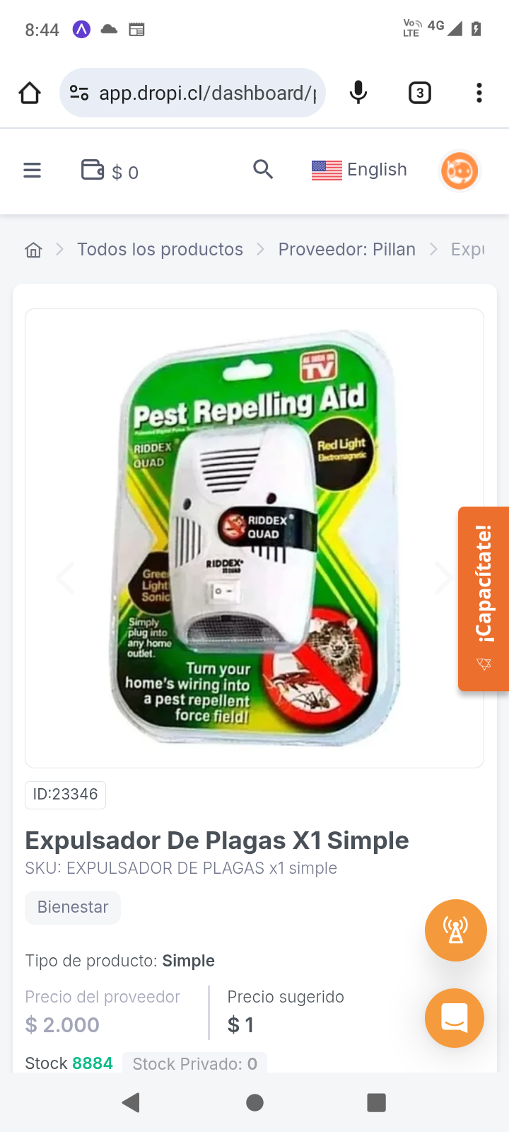 Expulsador De Plagas X1 Simple