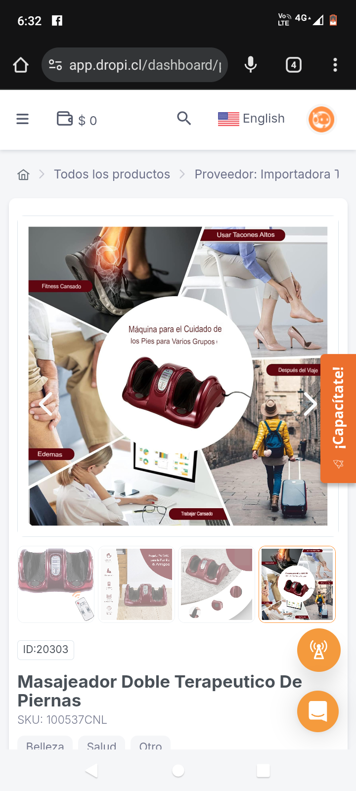 Masajeador Doble Terapeutico De Piernas