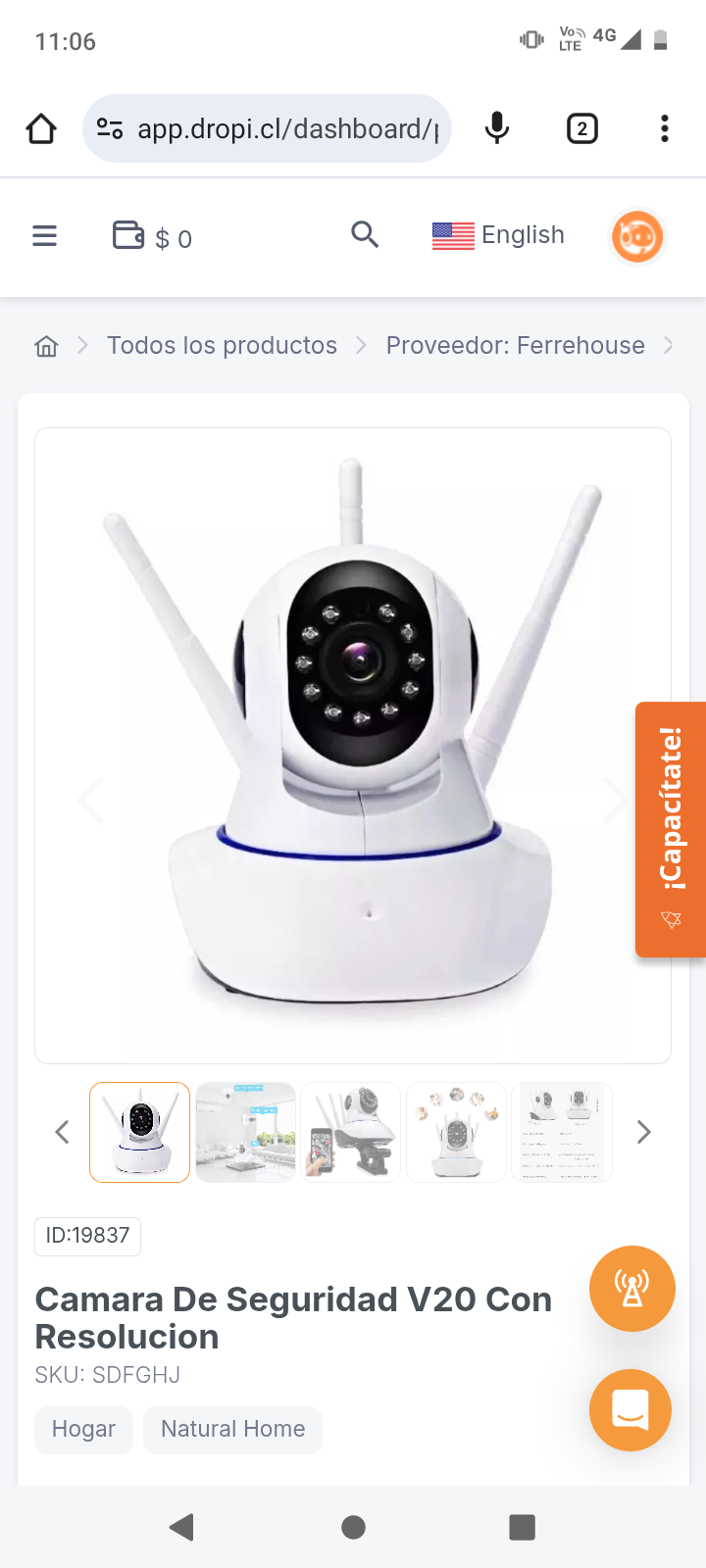 Camara De Seguridad V20 Con Resolucion