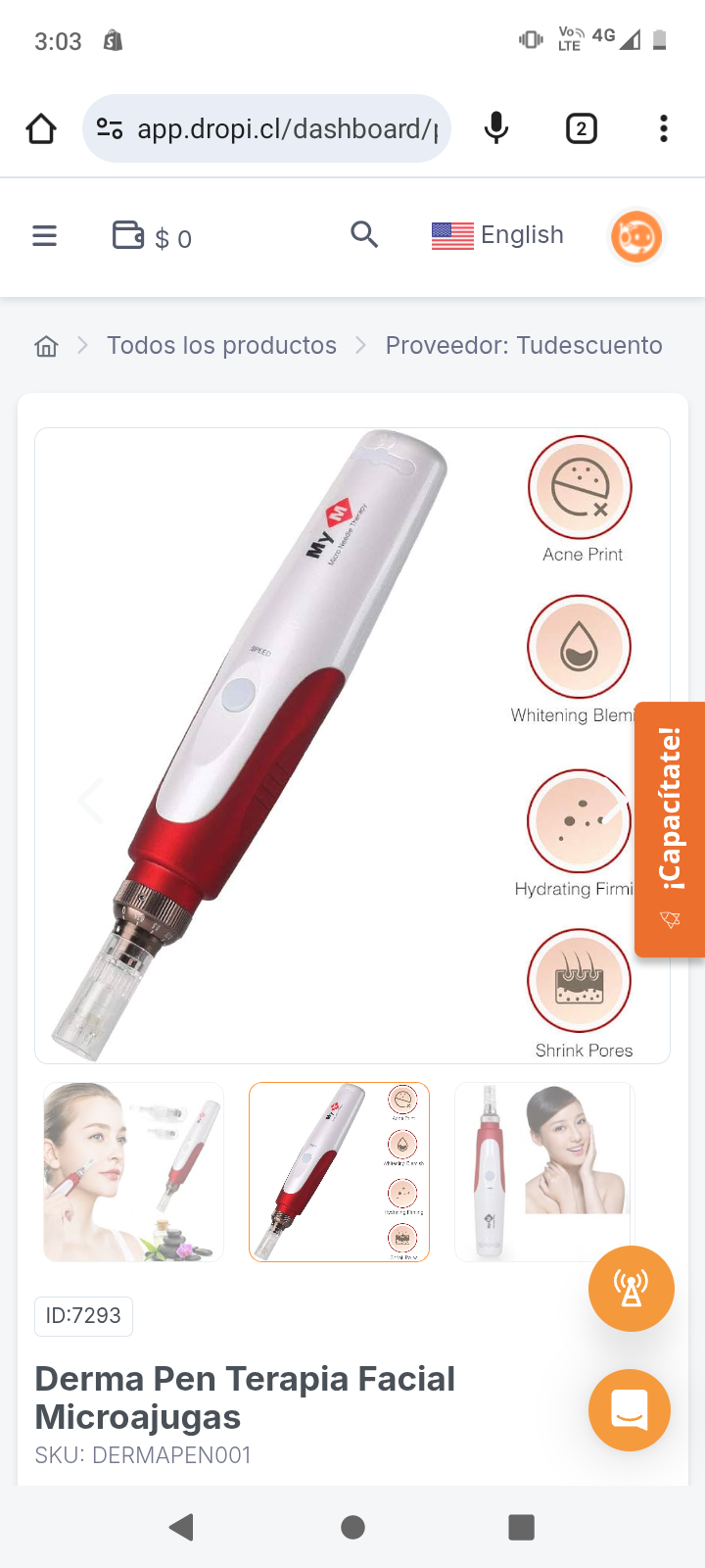 Derma Pen Terapia Facial Microajugas