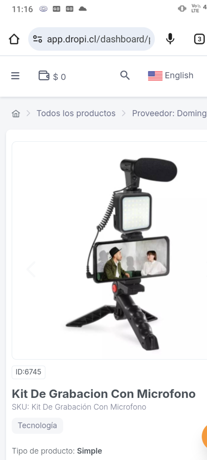 Kit De Grabacion Con Microfono