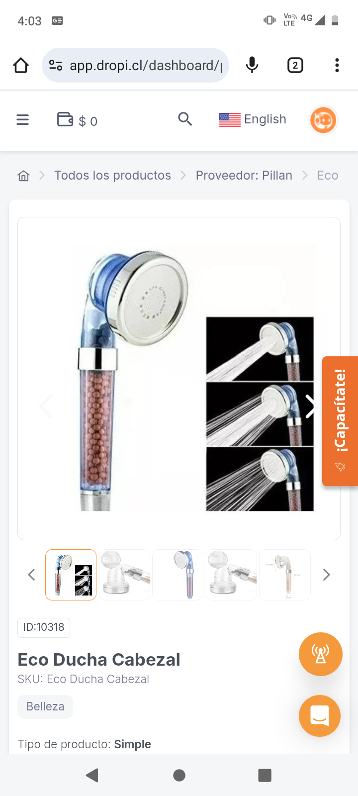 Eco Ducha Cabezal