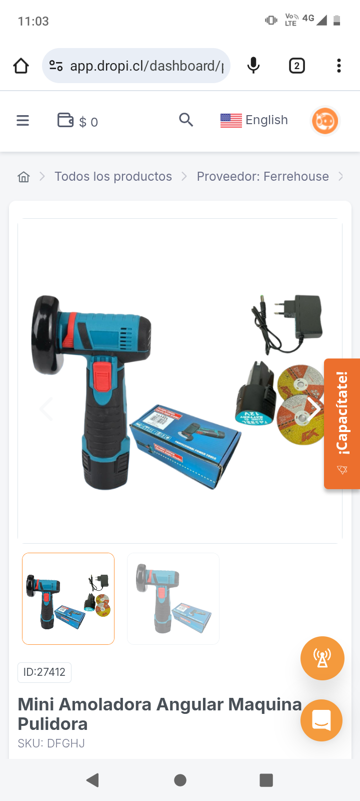 Mini Amoladora Angular Maquina Pulidora