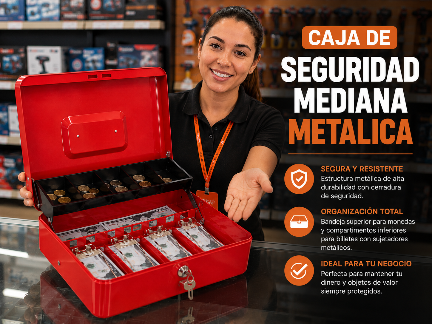 Caja De Seguridad Mediana Metalica