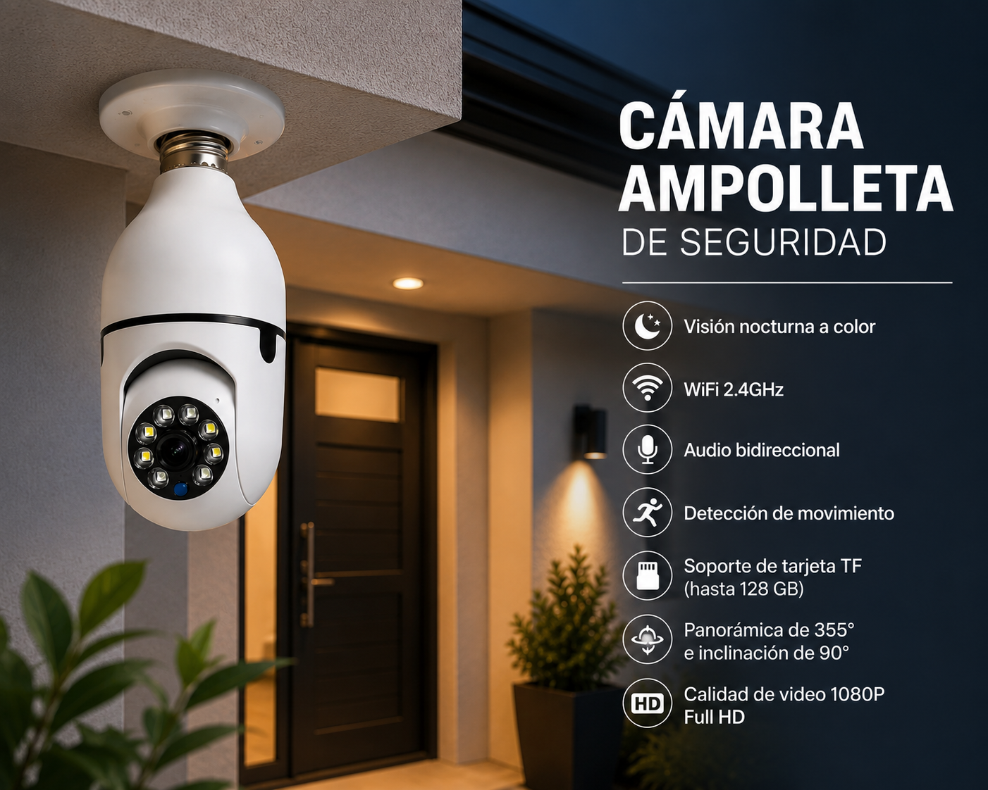Camara Ampolleta De Seguridad