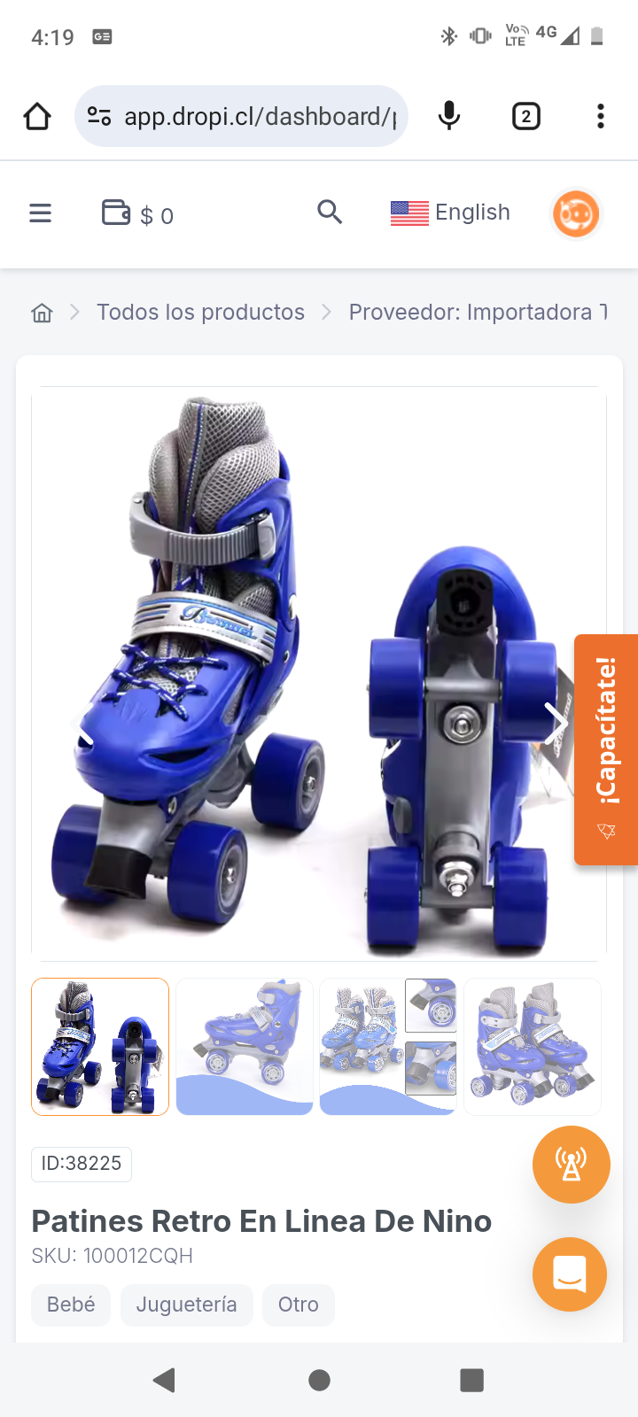Patines Retro En Linea De Nino