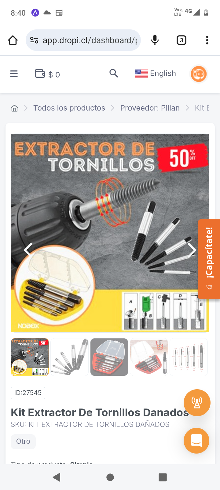 Kit Extractor De Tornillos Danados