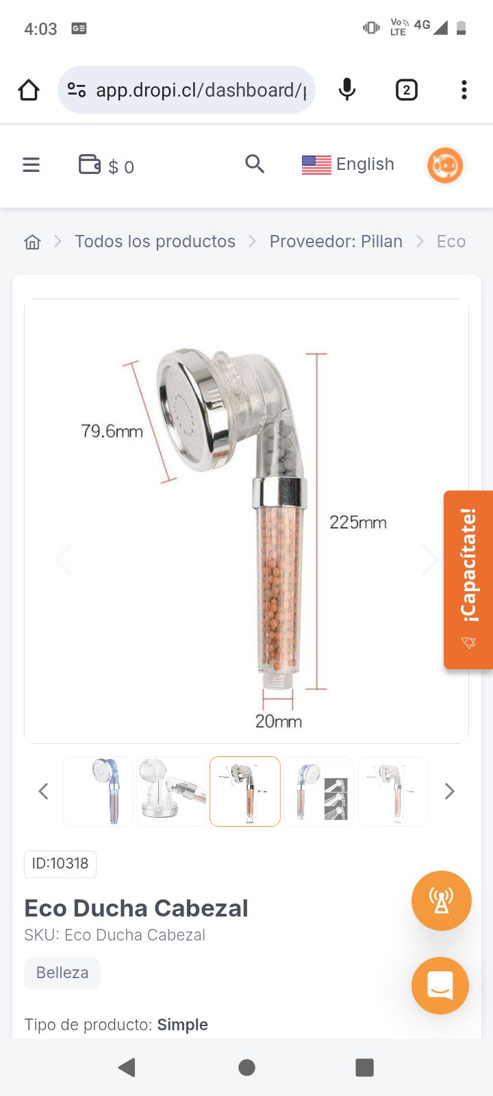 Eco Ducha Cabezal