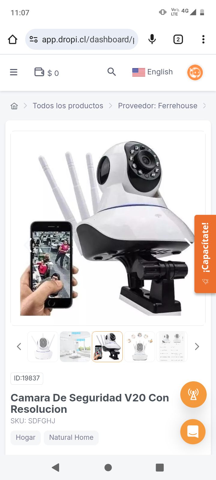 Camara De Seguridad V20 Con Resolucion