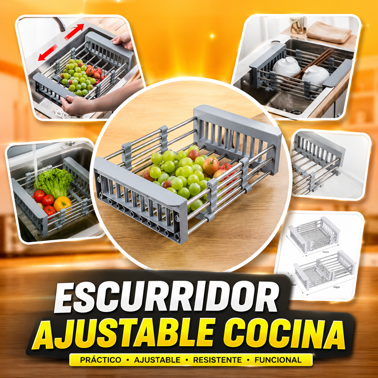 Escurridor Ajustable Cocina