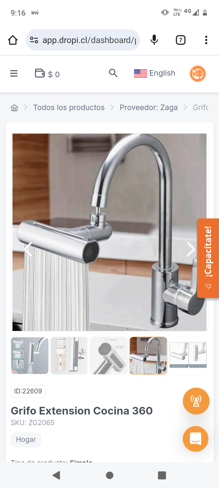Grifo Extension Cocina 360